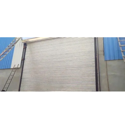 Aluminium Automatic Rolling Shutter - Aluminum, Vertical Opening, Powder Coated Finish | Insulation Feature, Key Switch Control, Customizable Designs
