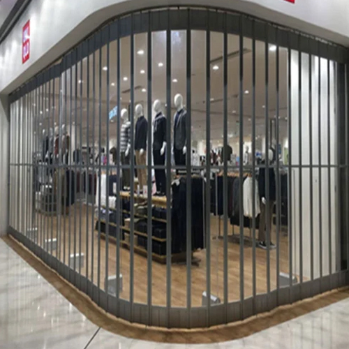 Collapsible Polycarbonate Door - Stainless Steel Frame, Customized Size, Black Color | Suitable for Exterior and Interior Use, Finished Surface