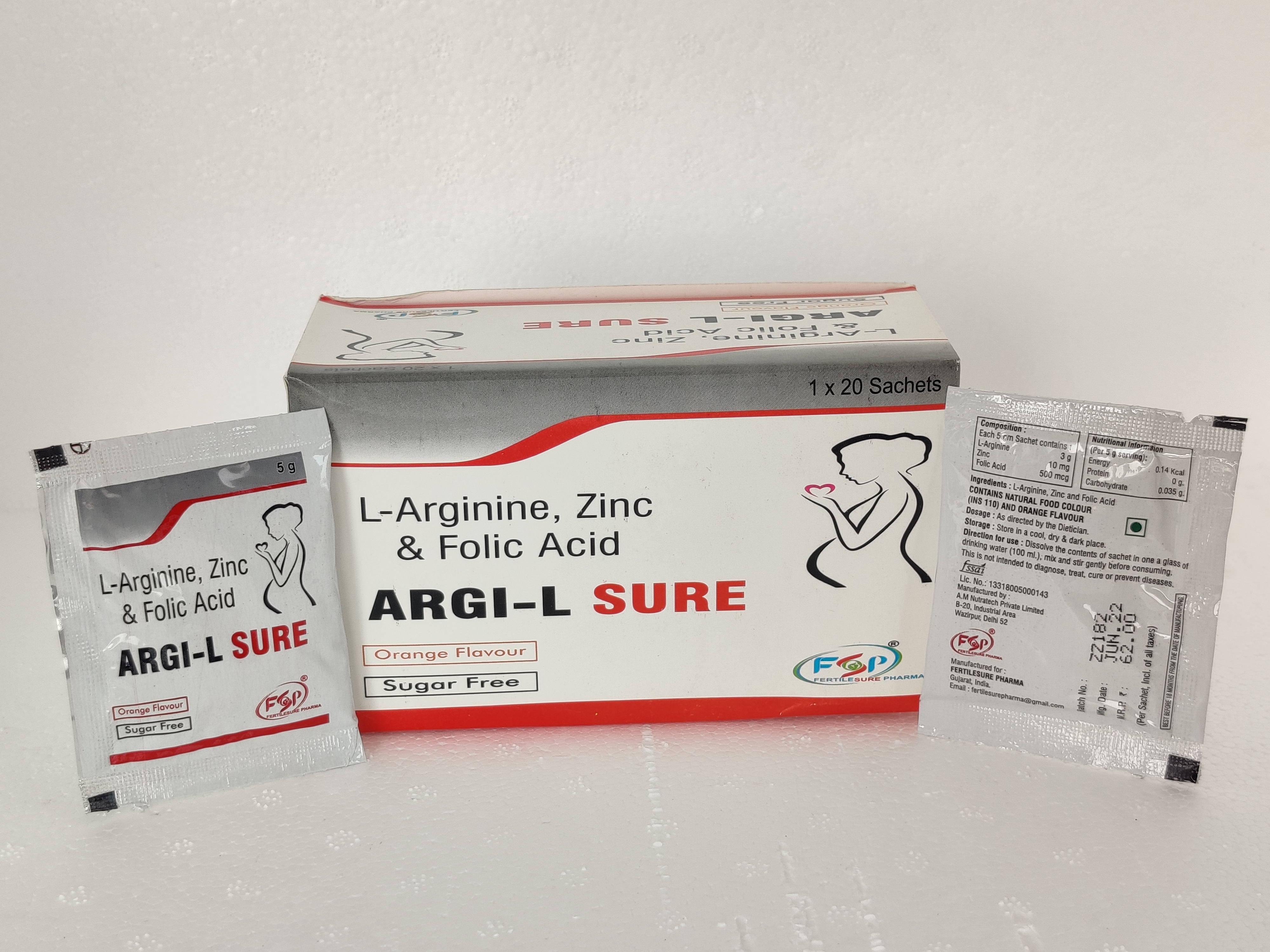 L Arginine Zinc And Folic Acid Sachet