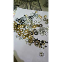 Eyelet Fasteners - Iron and Brass Material, Round Shape, Polished Finish, Multicolor Options