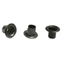 600 No Iron Eyelet - Iron And Brass, Round Shape, Polished Surface Finish, Plain Pattern | Different Sized, Black Color, Metal Usage In Apparel Industry