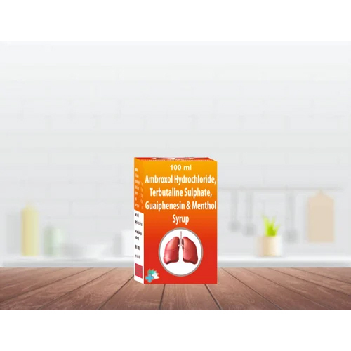 Ambroxol Hydrochloride Terbutaline Sulphate Guaiphenesin And Menthol Syrup