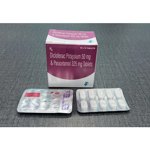 Diclofenac Potassium 50 mg And Paracetamol 325 mg Tablets