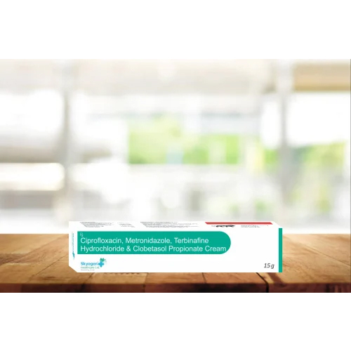 Ciprofloxacin Metronidazole Terbinafine Hydrochloride And Clobetasol Propionate Cream