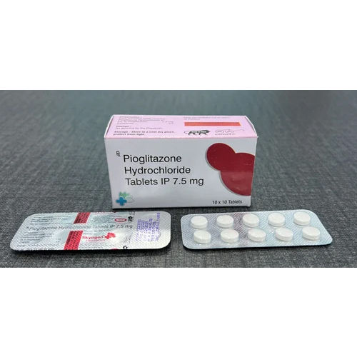 Pioglitazone Hydrochloride Tablet Ip 7.5Mg Keep In A Cool & Dry Place