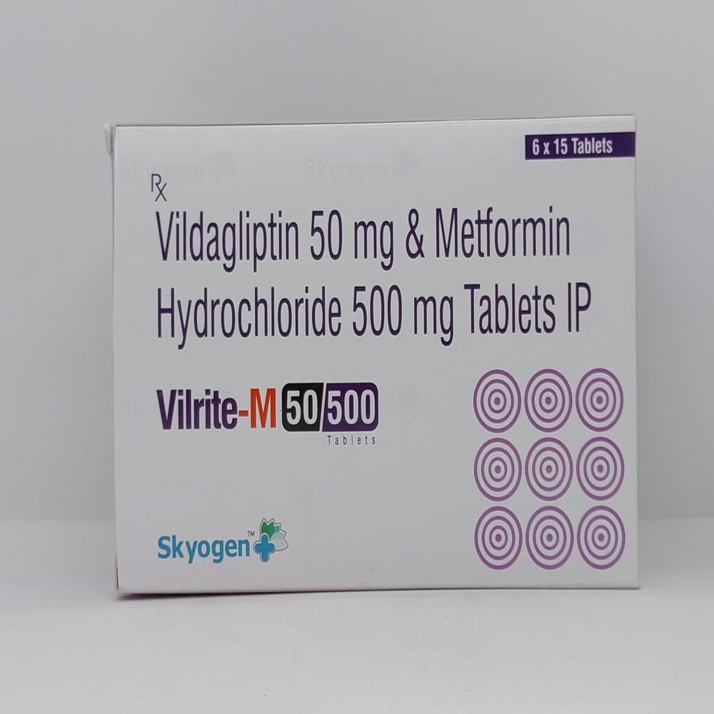 Vildagliptin 50Mg And Metformin HCL 500Mg Tablets