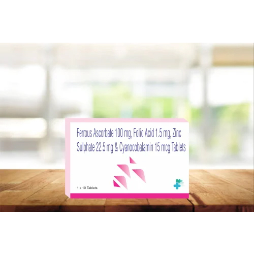 Ferrous Ascorbate Folic Acid Zinc Sulphate And Cyanocobalamin