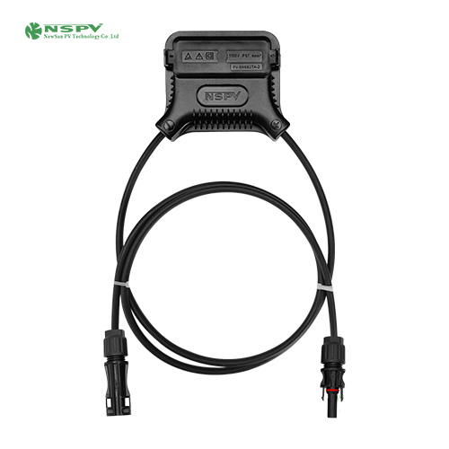 4 Rail Junction Box With Certificate Ip68 Waterproof Solar Panel Junction Box With Diode 1500Vdc J Box Solar - Color: Black