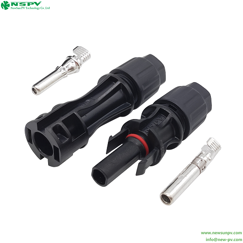 Waterproof TUV MC 4 Solar Cable Connectors 1500VDC 60A PV Wire Connectors For Solar Power System