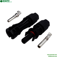 Waterproof TUV MC 4 Solar Cable Connectors 1500VDC 60A PV Wire Connectors For Solar Power System