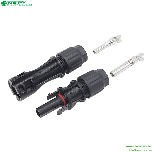 Waterproof TUV MC 4 Solar Cable Connectors 1500VDC 60A PV Wire Connectors For Solar Power System