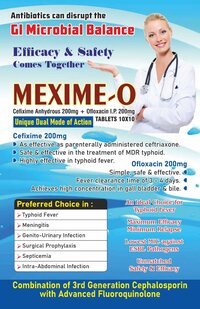Cefixime 200 MG And Ofloxacin 200 MG Tablets