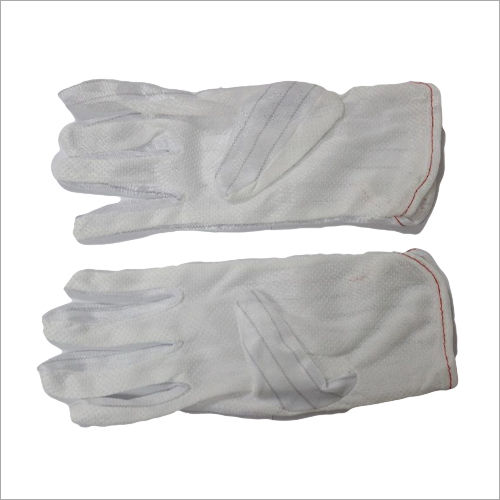 ESD Dotted Gloves - White, Fingerless Cleanroom Design | Quick Dry, Washable, Disposable for Daily Use