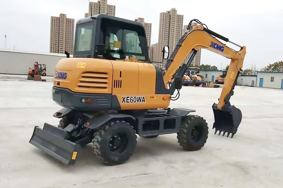 XCMG excavator wheel XE60WA new excavator hydraulic 6ton wheel excavator