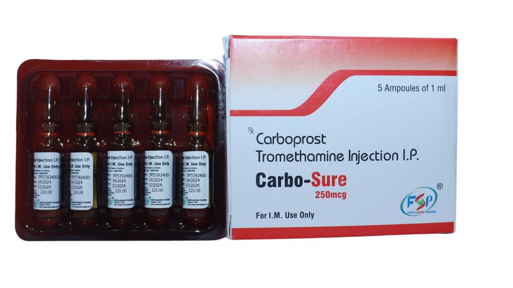 Carbo Sure 250 Mcg Injection Carboprost Tromethamine Injection 250Mcg - Packaging Type: Box