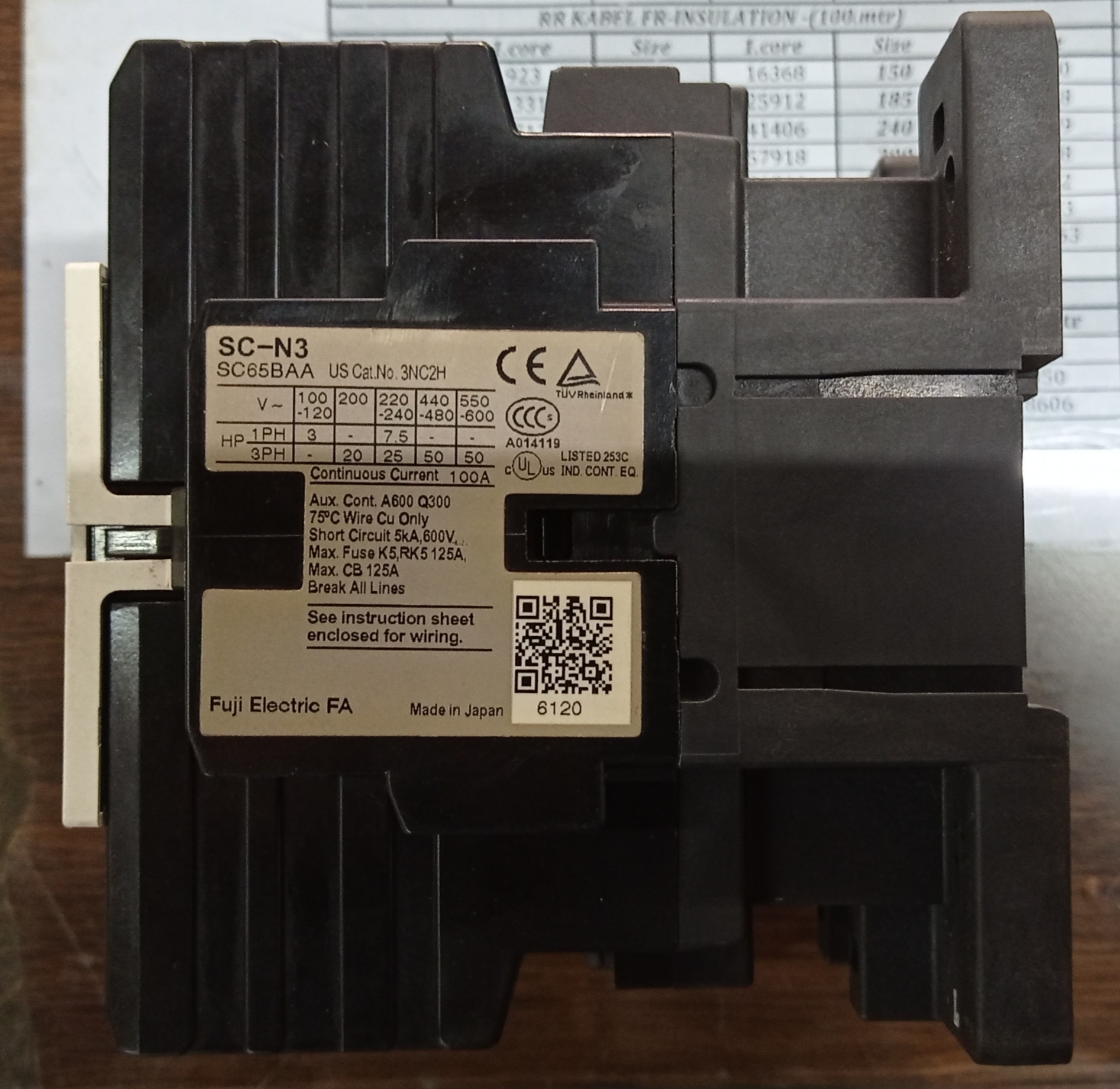FUJI SC-N3 (65) CONTACTOR