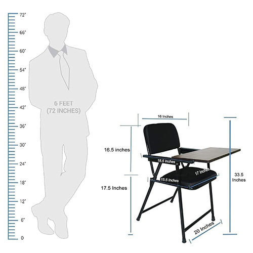 MS Student Chair With Writing Pad