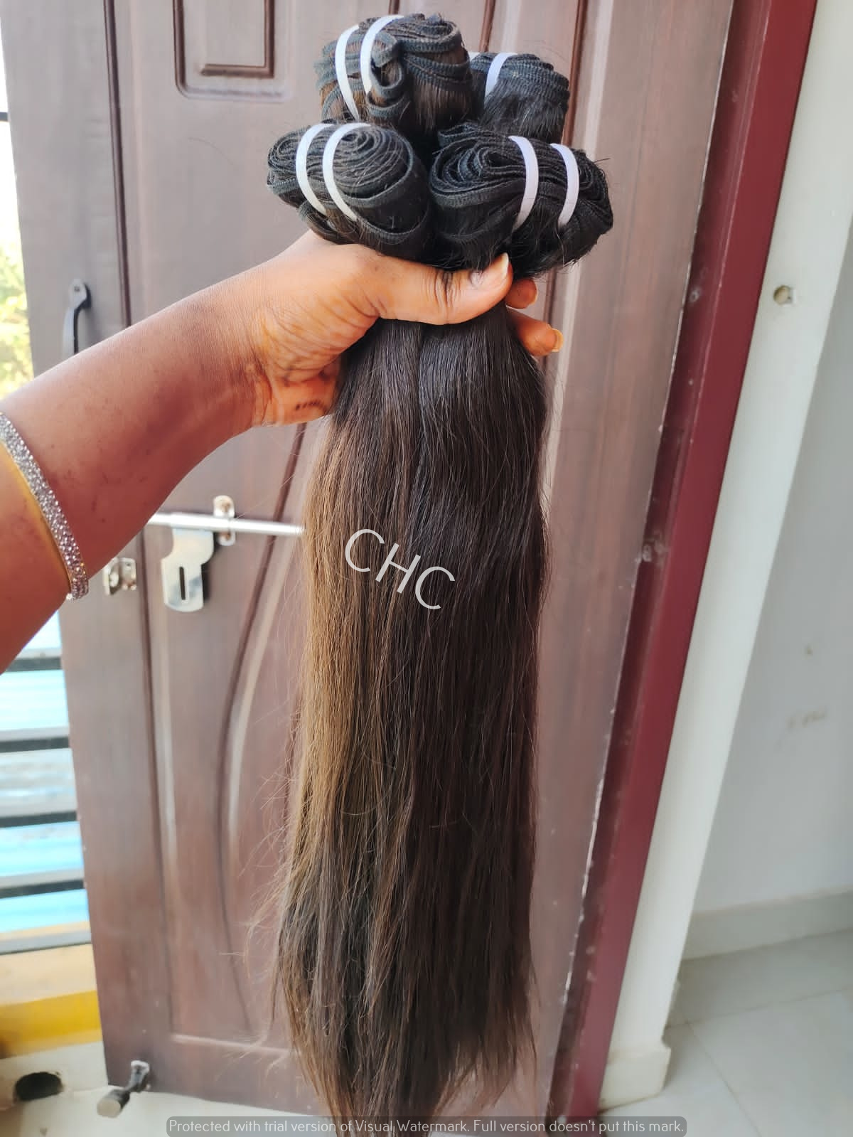 Bouncy And Soft Straight Indian Human Hair Extensions