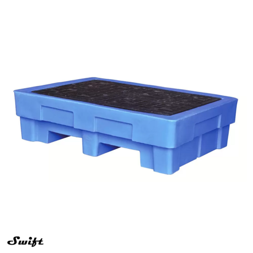 Dscp-Dl2 2 Drum Spill Containment Double Wall Pallet - Color: Yellow