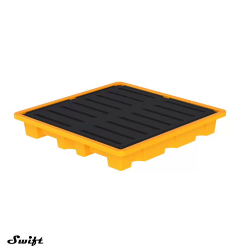 DSCP-SL4 Four Drum Spill Containment Single Wall Pallet