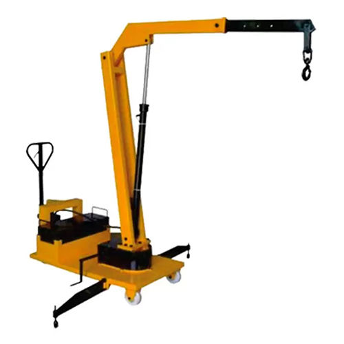 Hydraulic Floor Crane - MS Material, 2500 mm Lifting Height, Yellow Color | 500 kg & 1000 kg Capacity, 6 Month Warranty, High Quality Operation