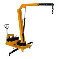 Hydraulic Floor Crane - Ms Material, 2500 Mm Lifting Height, Yellow Color | 500 Kg & 1000 Kg Capacity, 6 Month Warranty, High Quality Operation