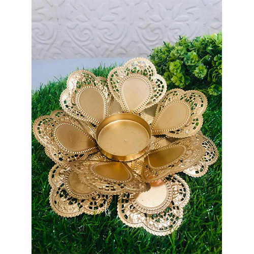 2513 Flower Style Metal Candle Holder Size: 6.5X3X6.5 Inch