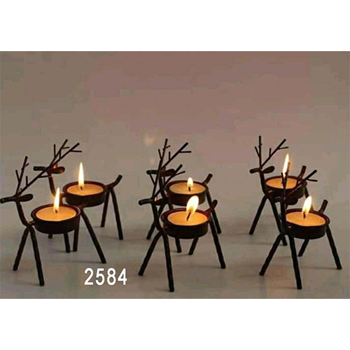 2584 Deer Candle Stand Tealight Size: 5.5*2.5*5