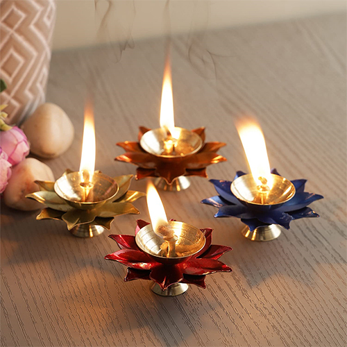 3102 Brass Diya Size: 4 Inch