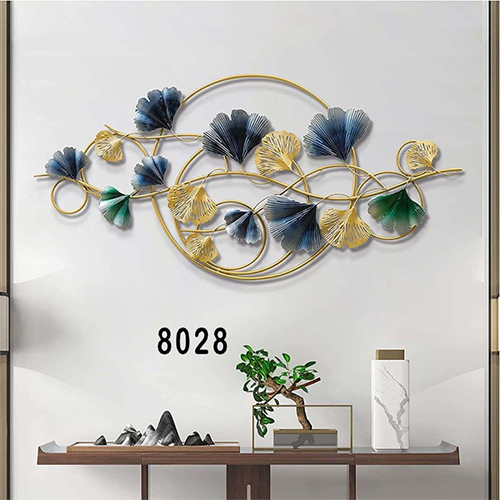 8028  Leaf Style Metal Wall Art Size: 48X24 Inch