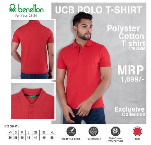 Ucb Polyster Cotton Polo T-shirt