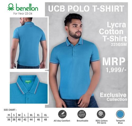 UCB BLUE LYCRA COTTON  T-SHIRT