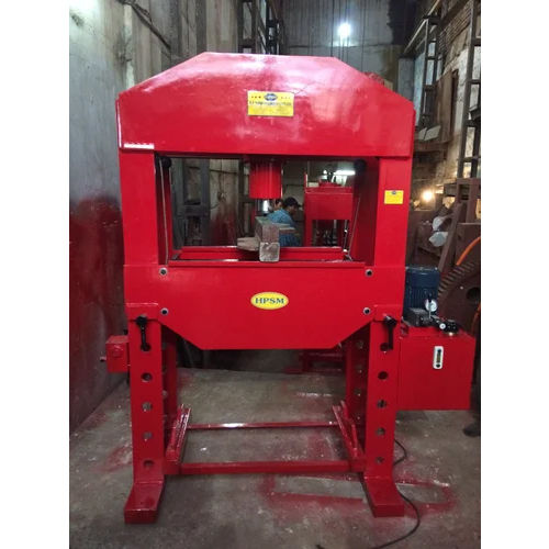 Hydraulic Press Machine - Automatic Operation, Red Painted Finish | Industrial Use with Warranty