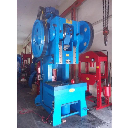 C Type Power Press - Hydraulic Power Source, Automatic Operation, Blue Painted Finish | Industrial Usage, Warranty Included