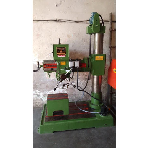 Radial Drill Machine - Hydraulic Power Source, Automatic Operation , Green Color, Industrial Usage & Applications, Painted Surface Treatment, Warranty Included