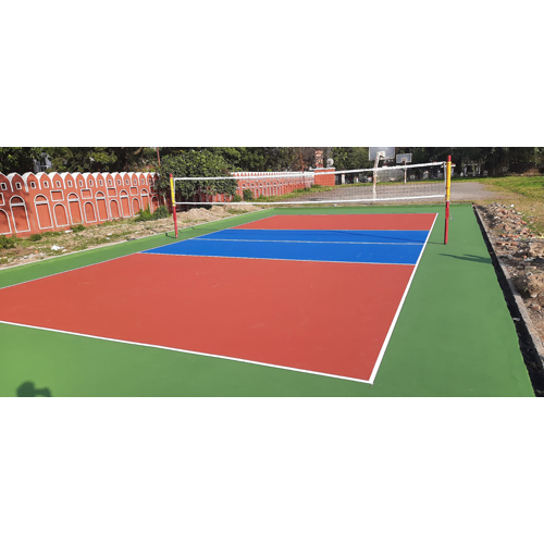 Volleyball Court Flooring - PVC Material, Customized Size, Color Options Available | Anti-Aging, Environmentally-Friendly Design