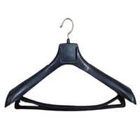 Plastic Coat Hanger - Plastic Material, 18 Inch Length, Black Color | Garment Hanger For Coats