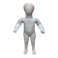Full Body Kids Mannequin - Fiberglass, Medium Size, White Color | Metal Base, Designed For Children