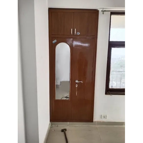 Brown Wall Fixing Single Door Steel Almirah