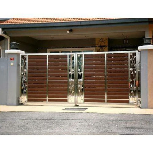 Brown Stainless Steel Main Gate