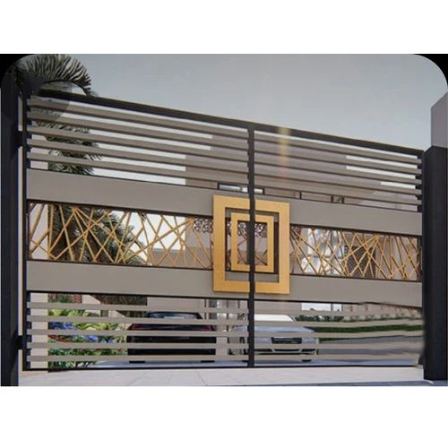 Black Mild Steel Swing Gate