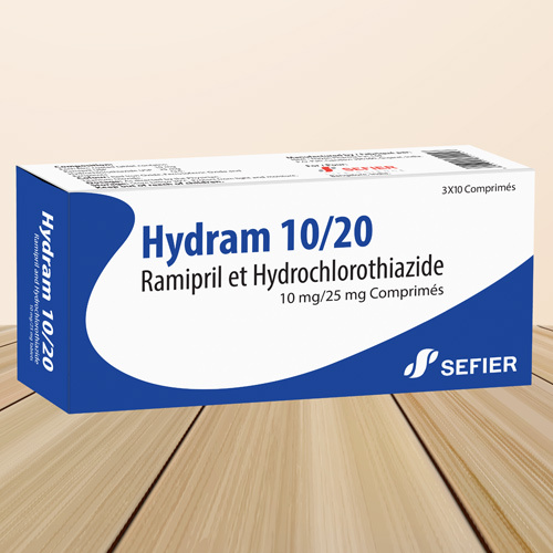 Hydram Ramipril And Hydrochlorothiazide Tablets 10 mg-20 mg