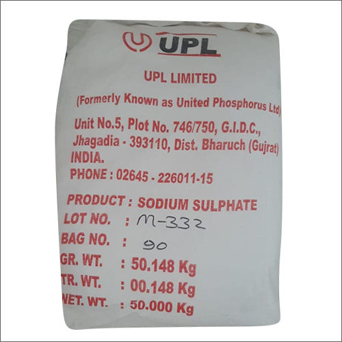 Sodium Sulphate Anhydrous 99% Upl Application: Paints