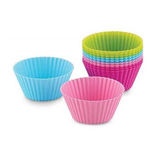 Silicone 10 Pieces Round Moulds for Muffins
