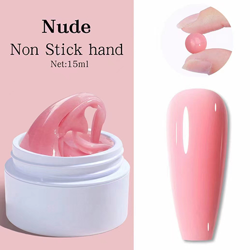 Pink Nail Extension Gel - Customized Size , Glitter Infused with Diverse Color Options