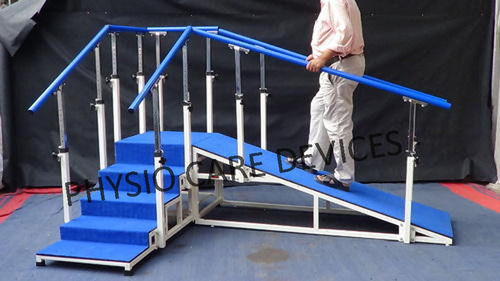 Metallic  Exercise  corner stair case with ramp