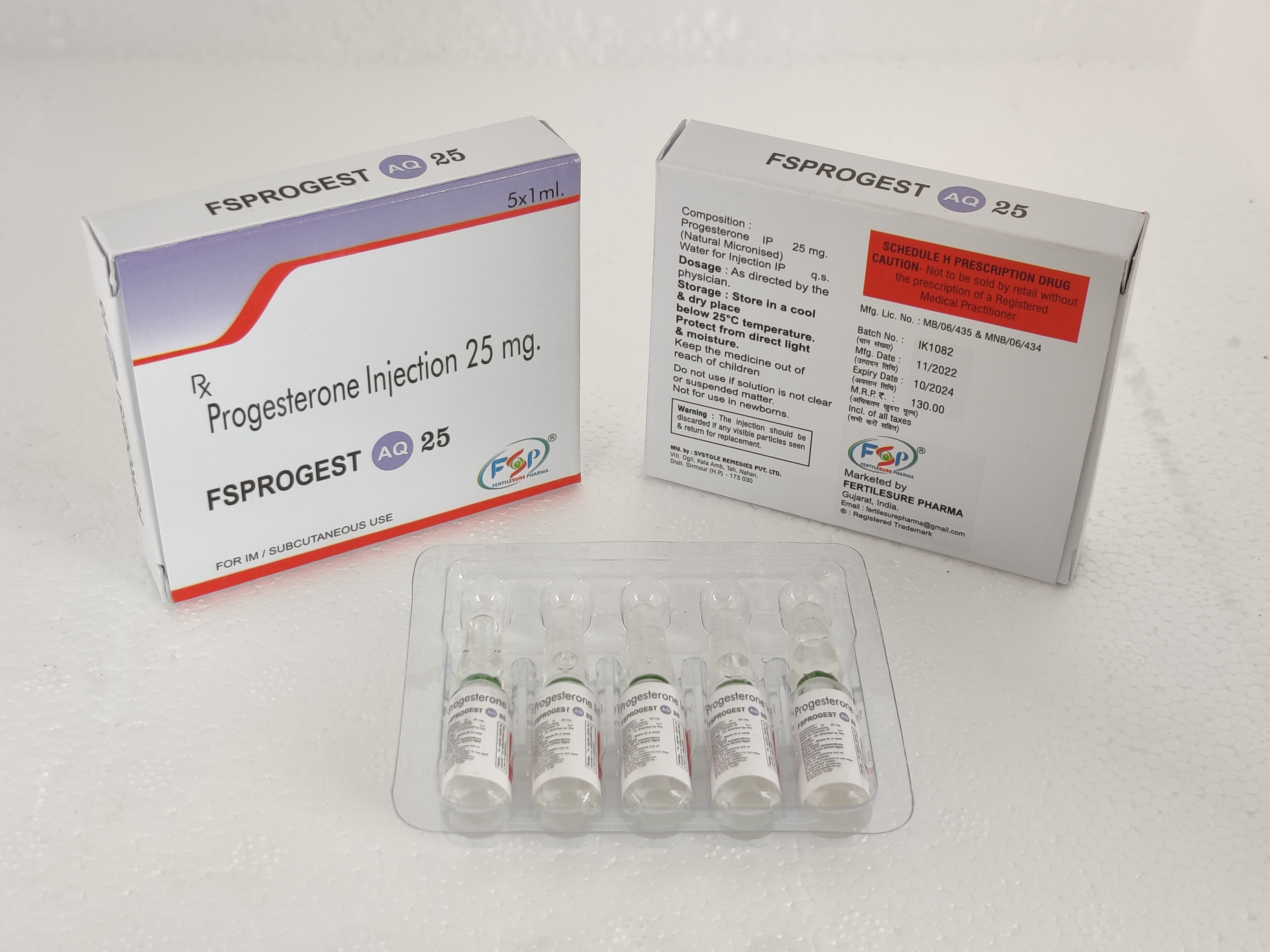 FSPROGEST AQ 25 (Progesterone aqua injection 25mg/1ml)