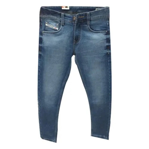 Denim Jeans - Regular Fit, Blue Color | Breathable, Washable, Straight Style, Plain Dyed