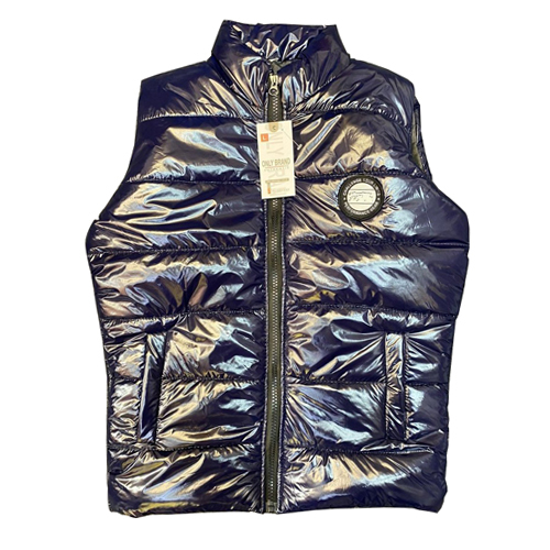 Matlic Jacket - Blue Half Sleeve Design | Washable, Double Pockets, Adjustable for Normal Warmth