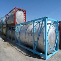 Iso Shipping Tank Container - Stainless Steel, 20-foot Cylindrical Design | Painted Metal, Refrigerated And Insulated Options, Multi-modal Transport Compatibility